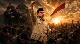 Ilustrasi Gambar Pembebsan Budak Politik Dari Bohir Politik dan Kapitalisme Global